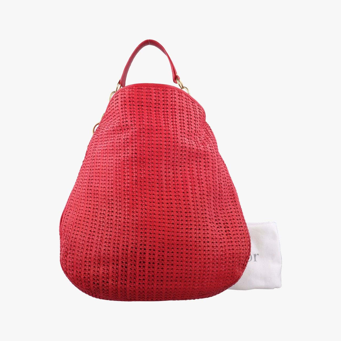 クリスチャンディオールChristian Diorチャーム レッド レザー 132-BM-1007