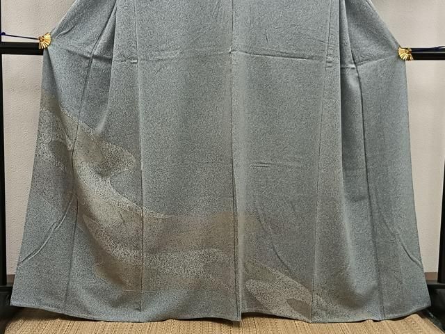 平和屋着物▽訪問着 単衣 流水文 たたき染め 正絹 mz