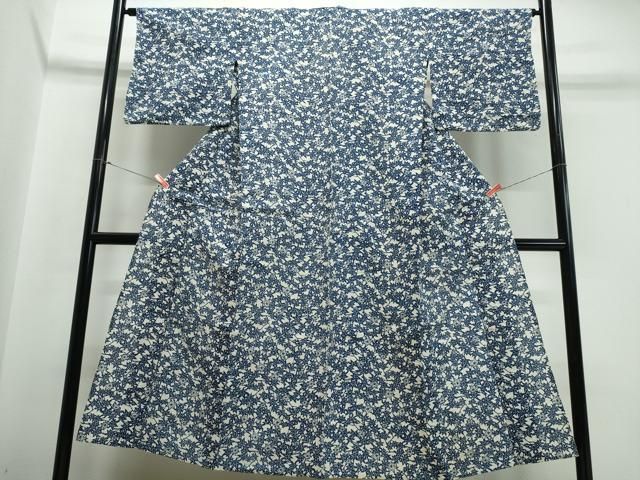 平和屋着物∴夏物 浴衣 綿絽 楓文 綿 ng