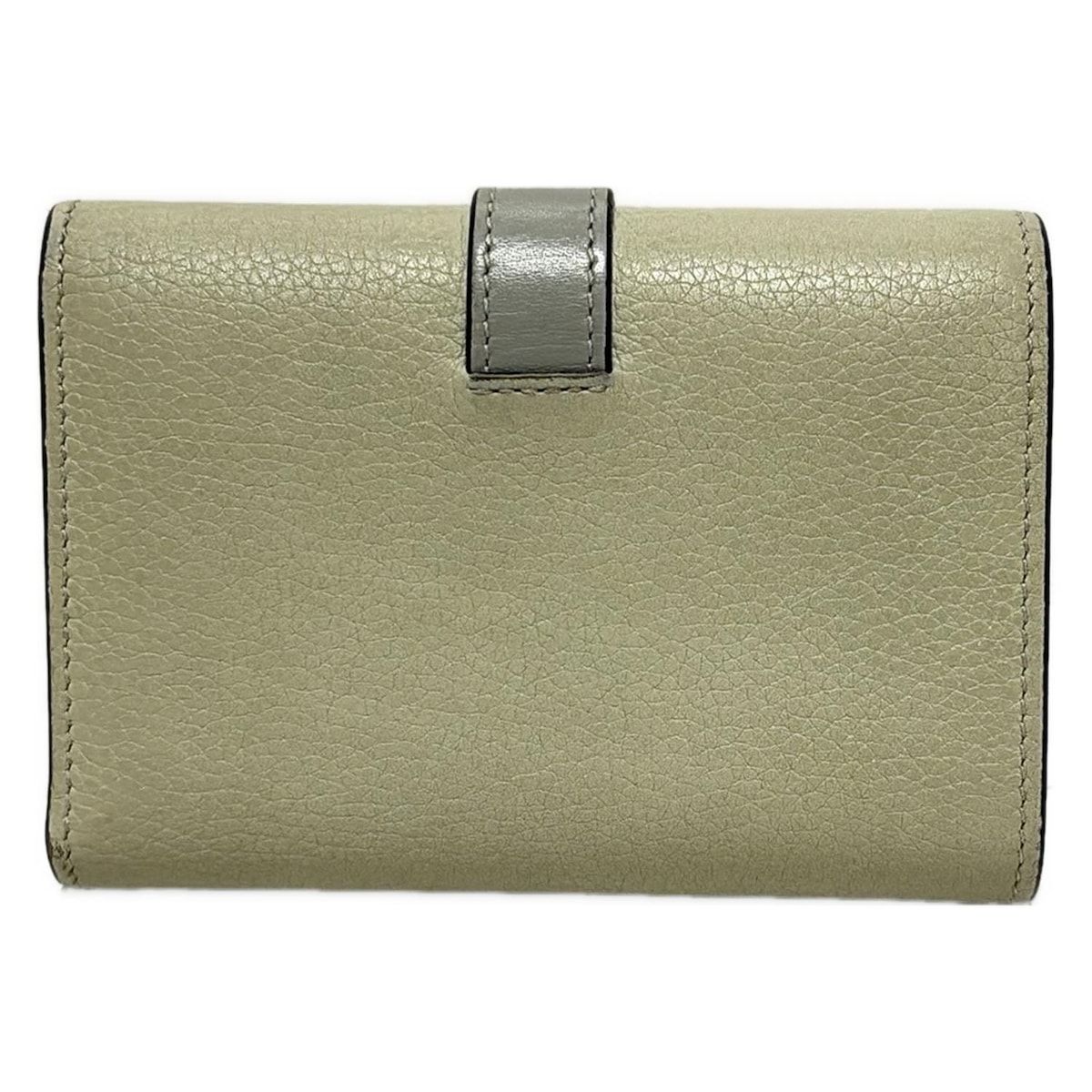 LOEWE ロエベ 3つ折り財布 - ライトグレー×グレー レザー