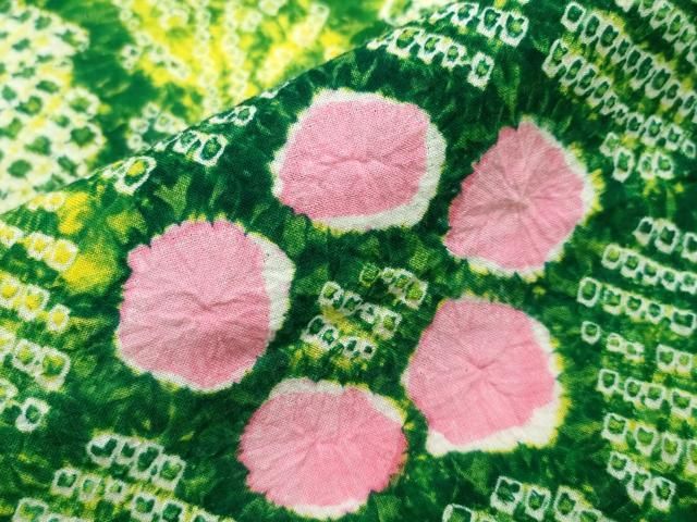  平和屋着物∴夏物 浴衣 有松鳴海絞り 舞葉花文 綿 ng 浴衣単品 浴衣