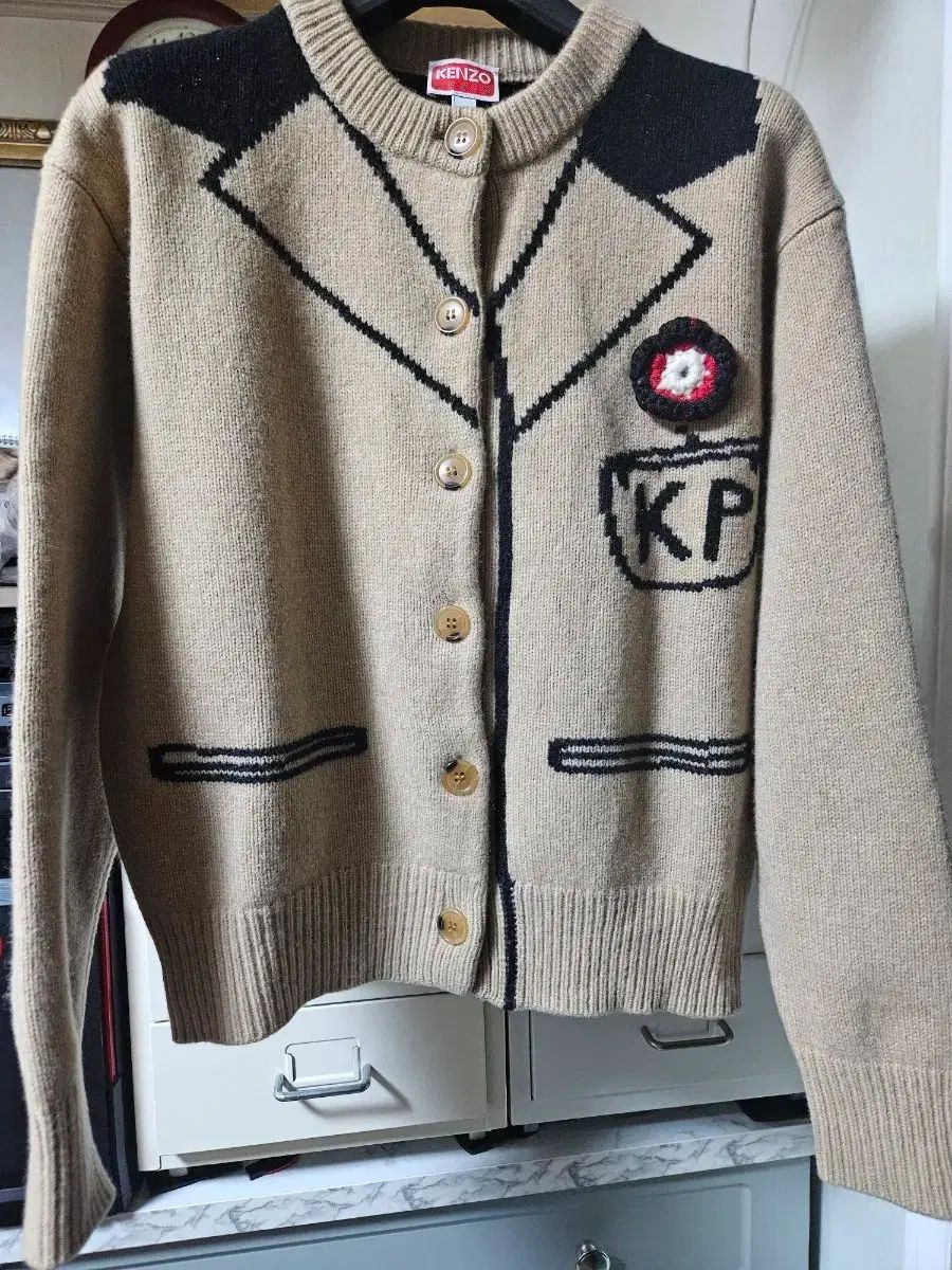 KENZO ニット カーディガン ベージュ