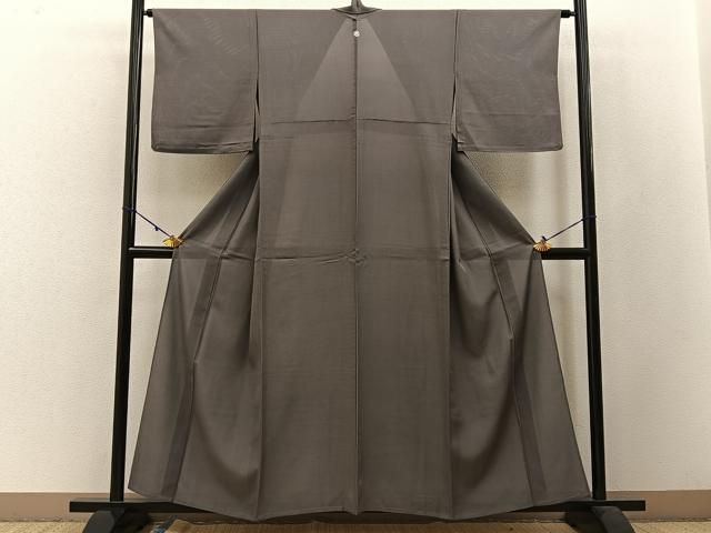 平和屋着物＊夏物 色無地 絽 灰色 正絹 hj