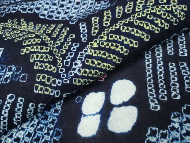  平和屋着物∴夏物 浴衣 有松鳴海絞り 松葉花文 綿 ng 浴衣単品 浴衣