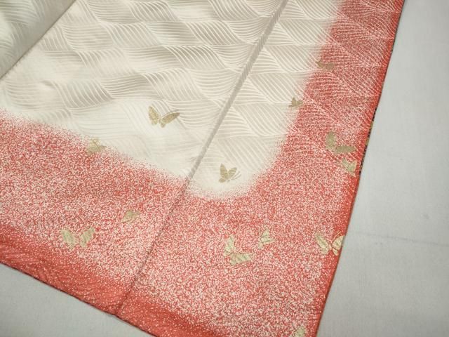  平和屋着物●豪華振袖 雲重ね舞花文 金彩 正絹 ut 振袖 着物