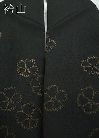草花文 黒地