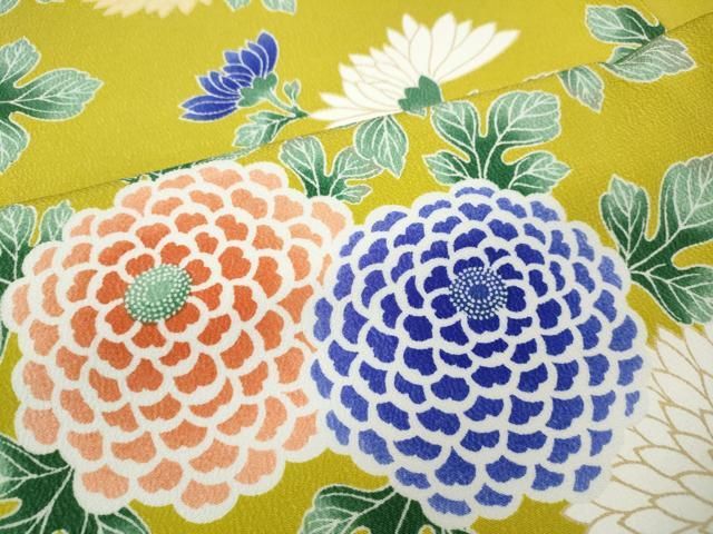 菊 洗える着物