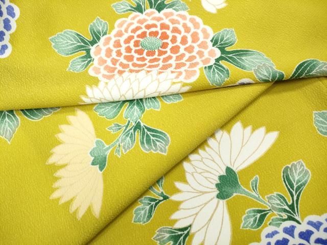 平和屋着物●小紋 菊 洗える着物 ut