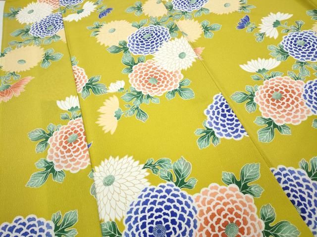  平和屋着物●小紋 菊 洗える着物 ut 小紋 着物