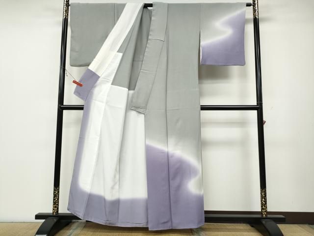 平和屋着物●訪問着 霞文 暈し染め 正絹 ut