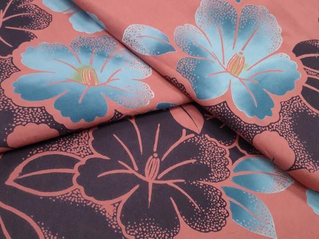 平和屋着物∴夏物 浴衣 舞花間道 綿 ng