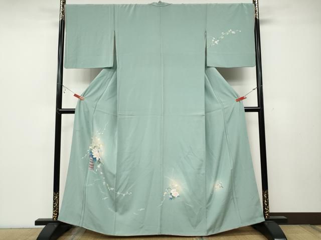 平和屋着物●訪問着 友禅 草花文 蛍暈し 正絹 ut
