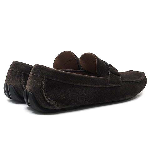サルヴァトーレ フェラガモ Salvatore Ferragamo ヴァラ スエード ドライビングシューズ スリッポン ダークブラウン 9 EE 約27 cm