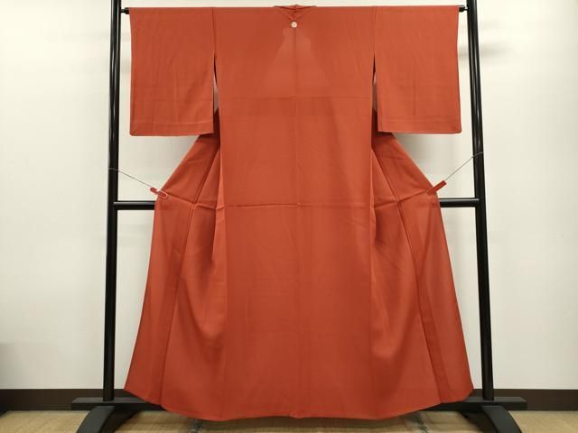 平和屋着物＊夏物 色無地 絽 樺色 正絹 ze