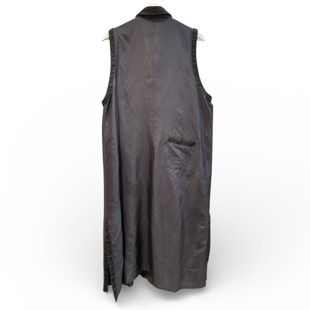 ヤッコマリカルド ノースリーブシャツワンピース 本体絹 ポケット付き ブラック 黒 サイズ レディース 夏 ゴーゴー 草2940