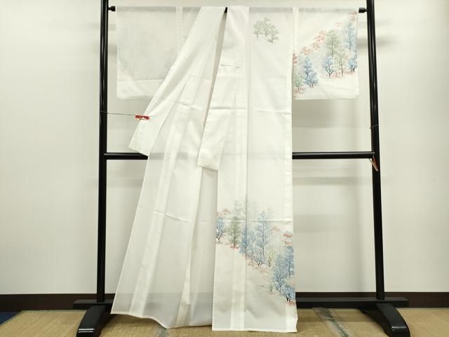 平和屋着物＊夏物 訪問着 絽 樹林文 洗える着物 ze