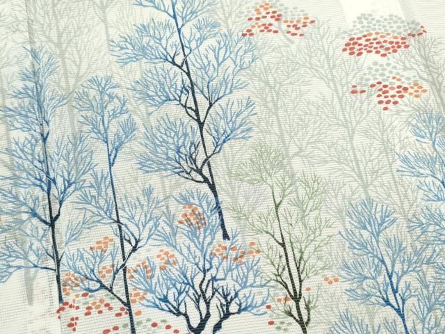  平和屋着物＊夏物 訪問着 絽 樹林文 洗える着物 ze 訪問着 付け下げ 着物