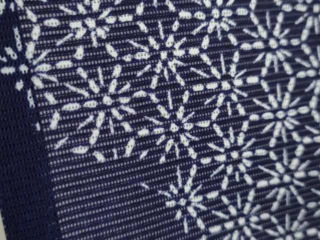  平和屋着物＊夏物 小紋 絽 流水花文 洗える着物 ze 小紋 着物