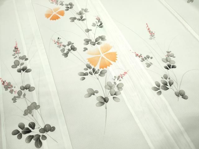 草花文 洗える着物