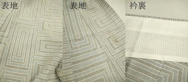 平和屋着物＊夏物 本場大島紬 夏大島 白大島 7マルキ 吉祥文 正絹 逸品