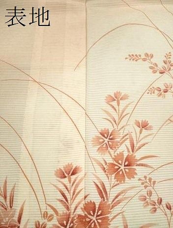 平和屋着物＊夏物 訪問着 絽 籬草花文 暈し染め 正絹 逸品 CABB9748ze