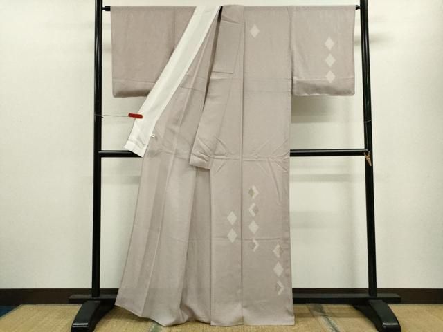 平和屋着物＊夏物 訪問着 変わり絽 刺繍 菱吉祥文 金彩 正絹 ze