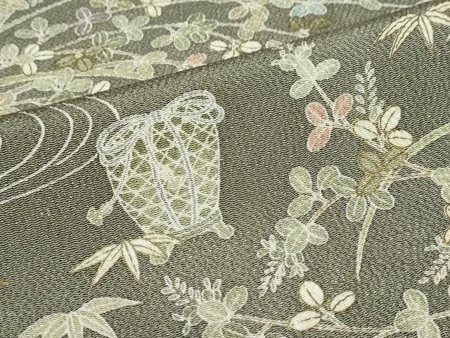 平和屋着物●訪問着 流水風景草花文