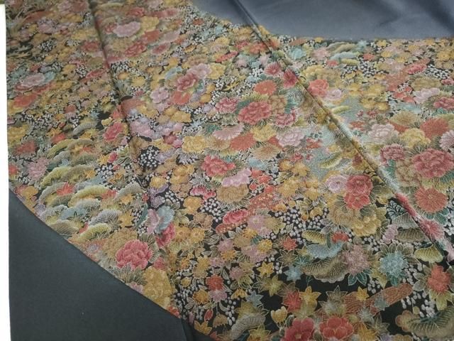  平和屋着物●訪問着 草花文 やまと誂製 正絹 ud 訪問着 付け下げ 着物