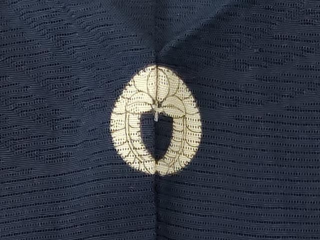  平和屋着物＊夏物 色無地 立波紋紗 藍鉄色 正絹 jd 色無地 着物