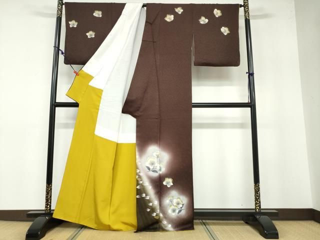 平和屋着物●訪問着 舞桜文 蛍暈し 金彩 正絹 ud