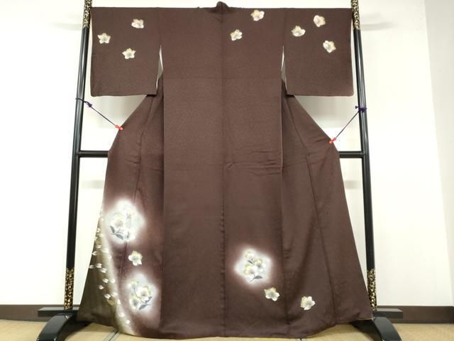 平和屋着物●訪問着 舞桜文 蛍暈し 金彩 正絹 ud