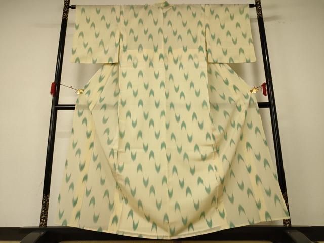 平和屋着物＊夏物 明石ちぢみ 壺垂れ文 証紙付き 正絹 jd