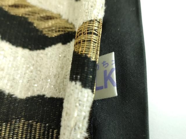 平和屋着物○六通柄袋帯 櫛織り 霞文 金糸 正絹 逸品 DABB4093ps