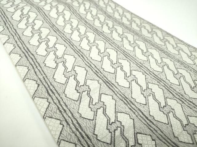 平和屋着物●六通柄袋帯 間道 正絹 ♥ ps