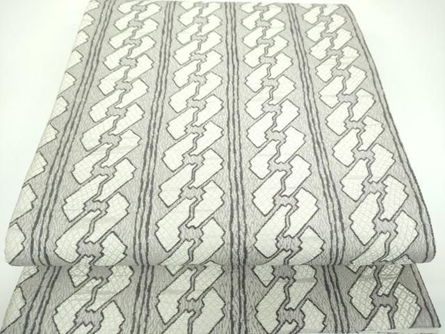 平和屋着物●六通柄袋帯 間道 正絹 ♥ ps