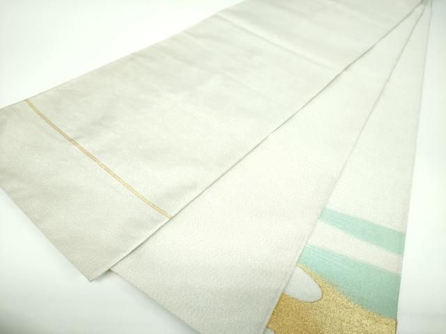 平和屋着物○爪掻き本綴れ 太鼓柄袋帯 霞文 金銀糸 正絹 逸品