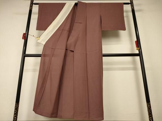 平和屋着物＊夏物 色無地 絽 宗伝唐茶色 正絹 jd