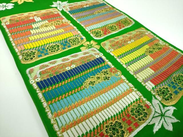 平和屋着物●帯専門 名門 川越謹製 六通柄 本袋帯 唐織 威毛錦 金銀糸 正絹 ps