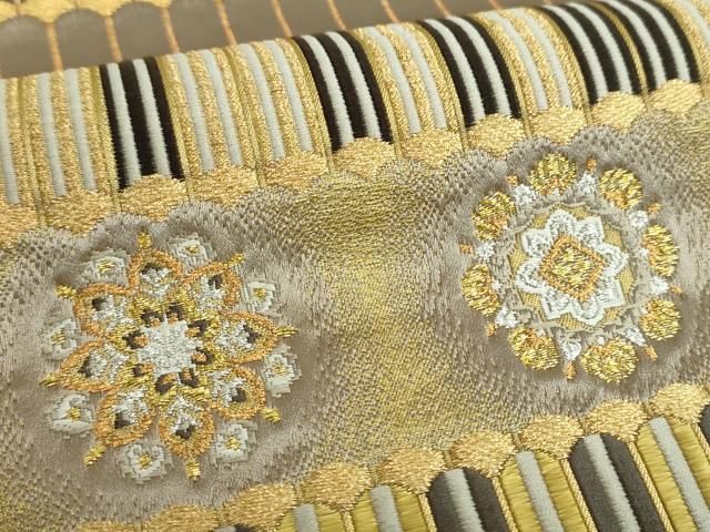 平和屋着物○西陣の名門 加納幸謹製 六通柄袋帯 唐織 正倉院花文