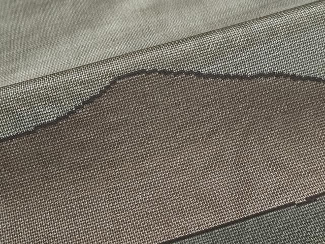  平和屋着物●本場大島紬 訪問着 7マルキ 遠山風景文 正絹 ud 紬 着物