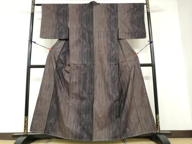 平和屋着物●本場大島紬 9マルキ 霞間道 正絹 ♥ ud