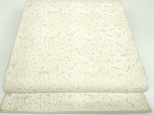 平和屋着物●六通柄袋帯 唐織 舞桜 正絹 ps