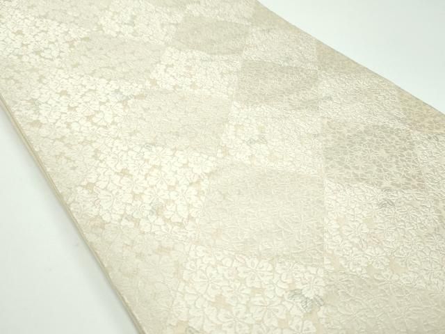 平和屋着物●六通柄袋帯 唐織 舞桜 正絹 ps