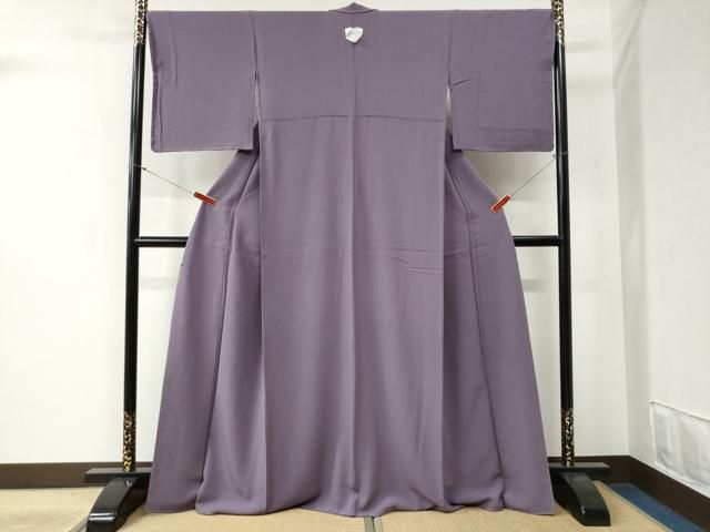 平和屋着物●上質な色無地 鳩羽色 正絹 ♥ yc