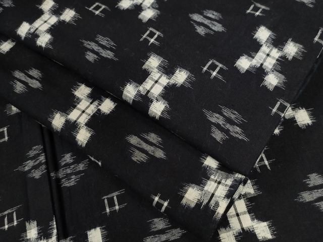 平和屋着物●久留米絣 単衣 吉祥文 綿 yc