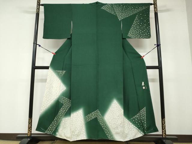 平和屋着物●東京友禅 菅有鬼一 訪問着 舞桜文 暈し染め 金彩 正絹 ♥ ud