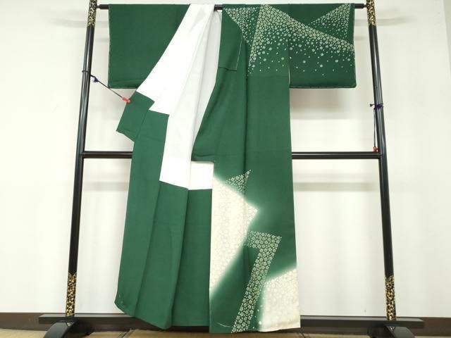 平和屋着物●東京友禅 菅有鬼一 訪問着 舞桜文 暈し染め 金彩 正絹 ♥ ud