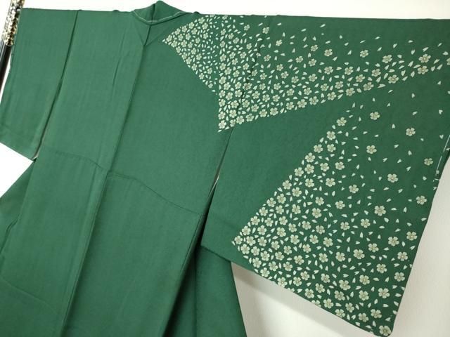  平和屋着物●東京友禅 菅有鬼一 訪問着 舞桜文 暈し染め 金彩 正絹 ♥ ud 訪問着 付け下げ 着物