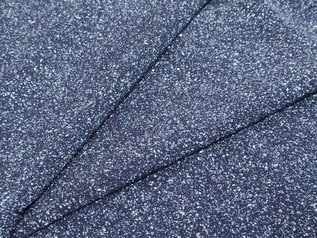 平和屋着物●上質な小紋 本藍 霞文 正絹 ud