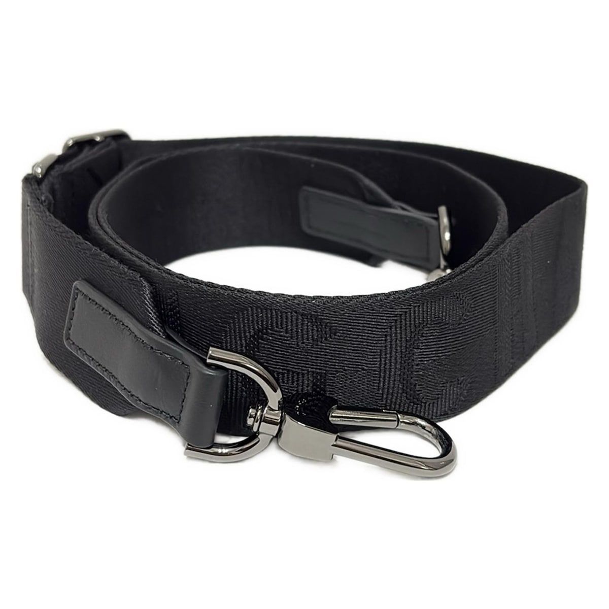 LONGCHAMP ロンシャン ショルダーストラップ - 黒 ロゴ